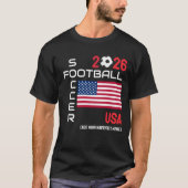 USA FLAG Soccer Custom 2026 JEDES JAHR T-Shirt (Vorderseite)