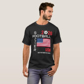 USA FLAG Soccer Custom 2026 JEDES JAHR T-Shirt (Vorne ganz)