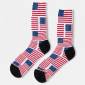 USA Flag Socks Patriotic Socken (Linkes Detail)