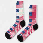 USA Flag Socks Patriotic Socken (Linkes Detail)