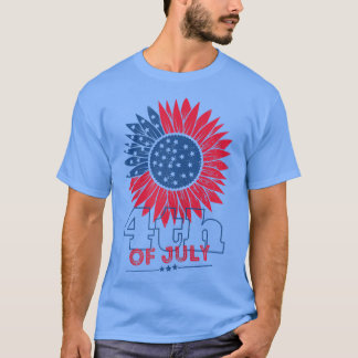 USA Flag Sonnenblumen Design Ameri T-Shirt