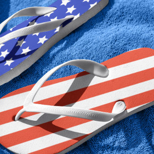 USA Flag Stars Streifen Red Blue 4. Juli Badesandalen