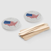 USA Flag Stars & Strips 4. Juli Glitzer Fächer (Non-assembled)