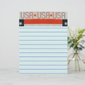 USA Flag Stationery (Stehend Vorderseite)