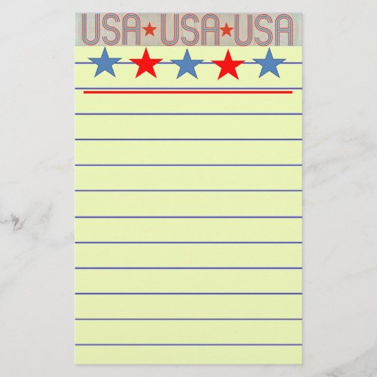 USA Flag Stationery Briefpapier (Vorderseite)