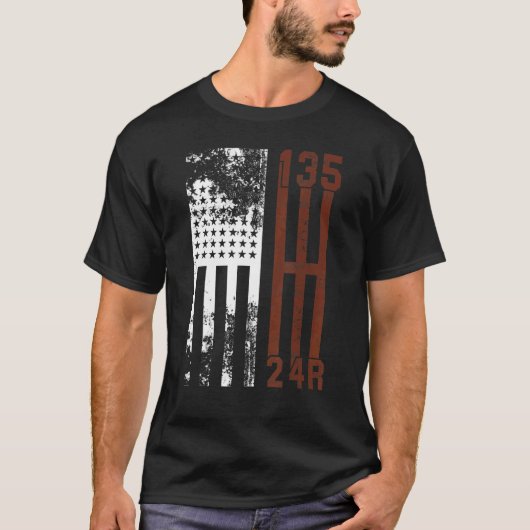 Usa Flag Stick Shift Geber 4x4 Suv Off Road Trails T-Shirt (Vorderseite)