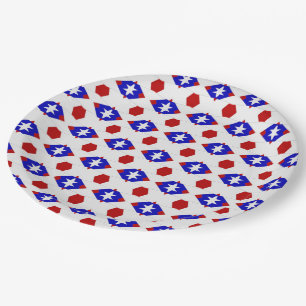 USA Flag-Teabag Falten S1-PAPER PARTY-TELLER Pappteller