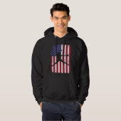 USA Flag Team Softball 4th of July Hoodie (Vorne ganz)