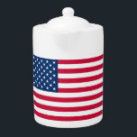 USA Flag Teapot USA<br><div class="desc">USA - USA - Flag - Patriotic - Unabhängigkeitstag - 4. Juli - Anpassbar - Wählen / Fügen Sie Ihren einzigartigen Text / Farbe / Bild - Make Your Special Gift - Neu formatieren und verschieben oder entfernen und hinzufügen / Bild mit Anpassungstool. Sie können Designs auch auf mehr als...</div>