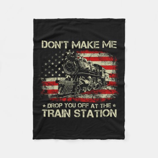 Usa Flag Tee Don't Make Me Drop You Off At The Tra Fleecedecke (Vorderseite)