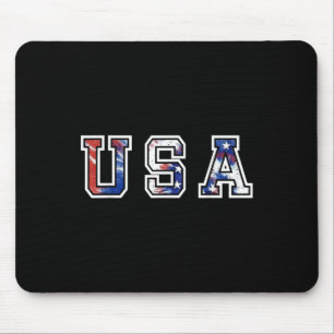 Usa Flag Tee Shirt für Frauen 4. Juli Gedenkstätte Mousepad