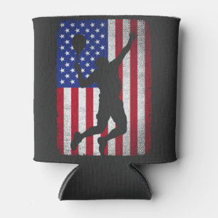 USA Flag Tennis for Men Women Dosenkühler
