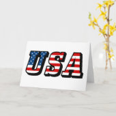 USA Flag Text Grußkarte Karte (Gelbe Blume)