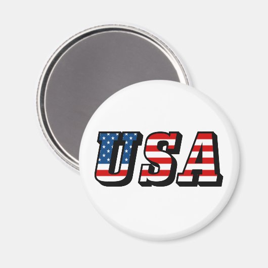 USA Flag Text Magnet (Vorderseite/Rückseite)