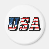 USA Flag Text Magnet (Vorne)