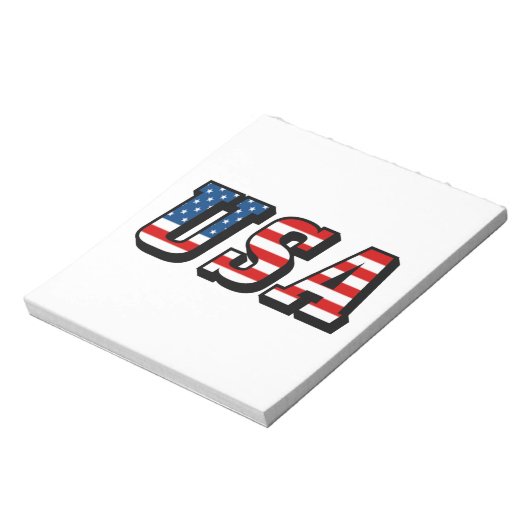 USA Flag Text Notepad Notizblock (Rotiert)