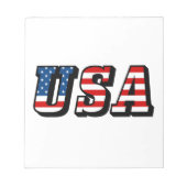 USA Flag Text Notepad Notizblock (Vorderseite)