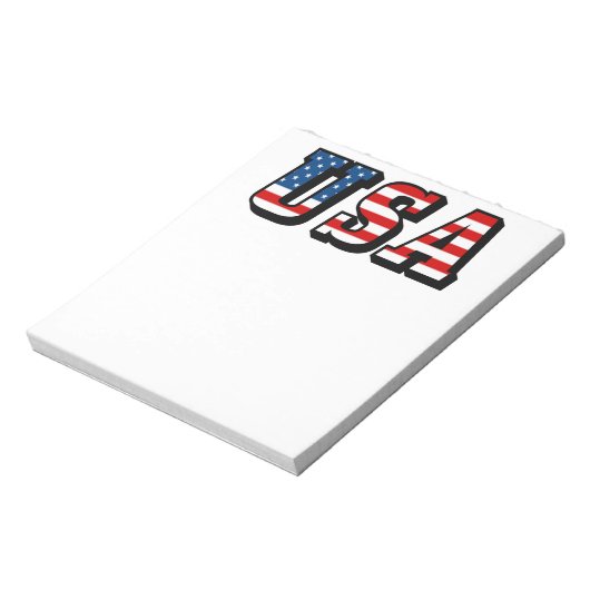 USA Flag Text Notizblock (Rotiert)
