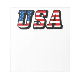 USA Flag Text Notizblock