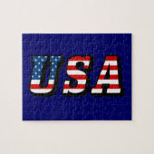 USA Flag Text Puzzle (Horizontal)