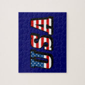 USA Flag Text Puzzle (Vertikal)