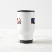 USA Flag Text Reisebecher (Mittel)