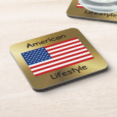 USA Flag+Text Untersetzer (Linke Seite)