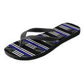 USA Flag The Thin Blue Line Theme Badesandalen (Schrägansicht)