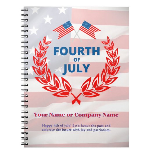 USA Flag Thema Corporate Office Custom 4. Juli Notizblock (Vorderseite)
