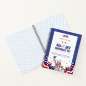 USA Flag Thema Corporate Office Custom 4. Juli Notizblock (Innenseite)