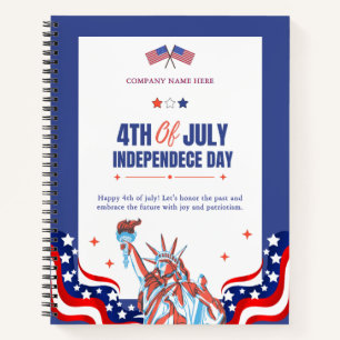 USA Flag Thema Corporate Office Custom 4. Juli Notizblock