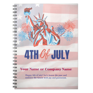 USA Flag Thema Corporate Office Custom 4. Juli Notizblock