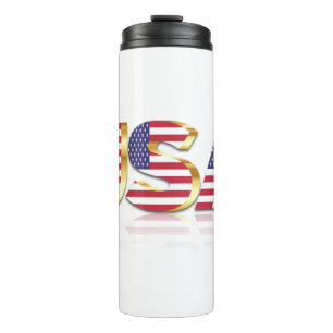 USA Flag Thermal Tumbler United States of America Thermosbecher