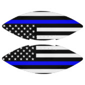 USA Flag Thin Blue Line Symbolic Memorial über ein Football (Paneele)
