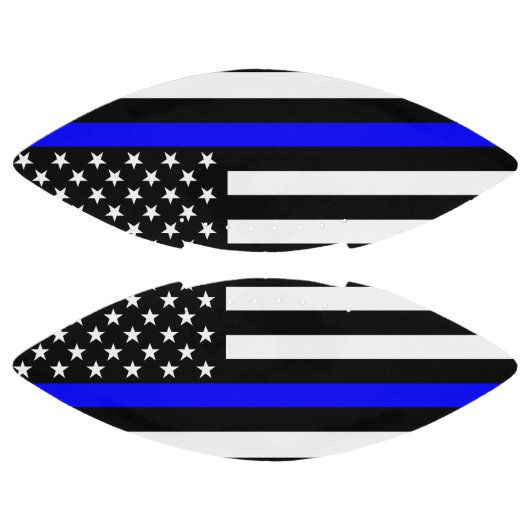 USA Flag Thin Blue Line Symbolic Memorial über ein Football (Paneele)