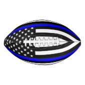 USA Flag Thin Blue Line Symbolic Memorial über ein Football (Vorderseite)