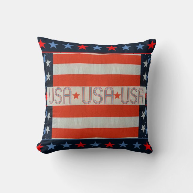 USA Flag Throw Kissen (Vorderseite)