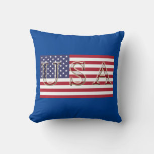 USA Flag Throw Kissen