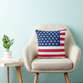 USA Flag Throw Pillow – Patriotic American Home de Kissen (Stuhl )
