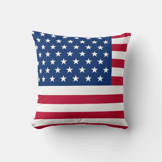 USA Flag Throw Pillow – Patriotic American Home de Kissen (Vorderseite)