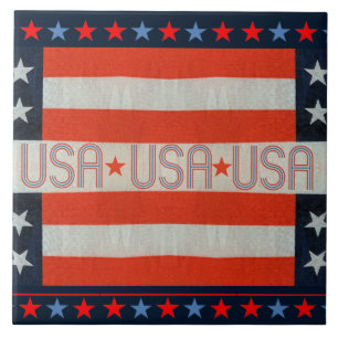 USA Flag Tile Fliese