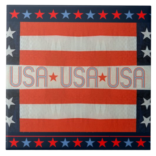 USA Flag Tile Fliese (Vorderseite)