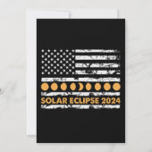 USA Flag Total Solar Eclipse 4/8/24 Viewing Party Einladung (Rückseite)