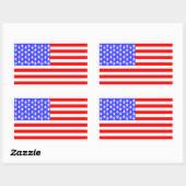 USA Flag Totally Printed Rechteckiger Aufkleber (Blatt)