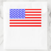 USA Flag Totally Printed Rechteckiger Aufkleber (Tasche)
