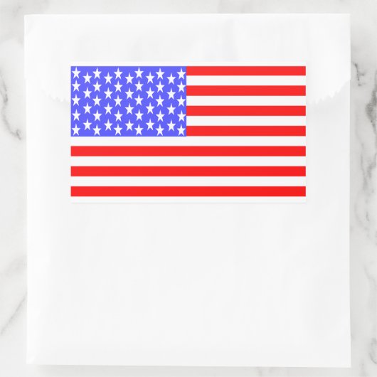 USA Flag Totally Printed Rechteckiger Aufkleber (Tasche)