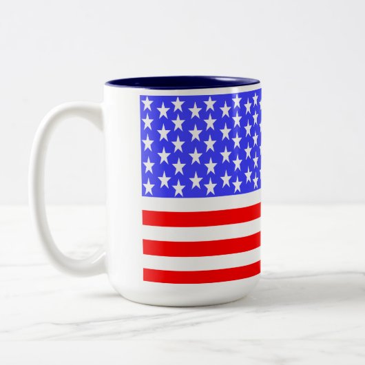 USA Flag Totally Printed Zweifarbige Tasse (Links)