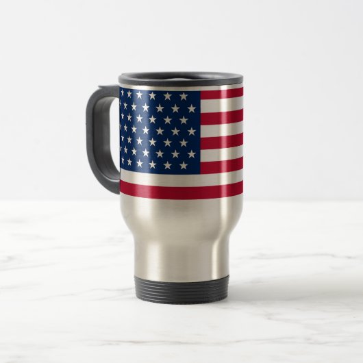 USA Flag Travel Mug Reisebecher (Vorderseite Links)