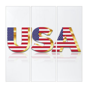 USA Flag Triptych Triptychon