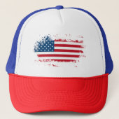 USA Flag Trucker Hat Truckerkappe (Vorderseite)